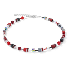 Charger l&#39;image dans la galerie, COLLIER Dame GeoCUBE® rouge-hématite 4014/10-0312 COEUR DE LION
