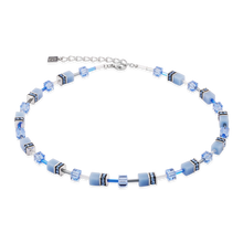 Charger l&#39;image dans la galerie, COLLIER Dame GeoCUBE Iconic Mono Argent bleu 4020/10-0717
