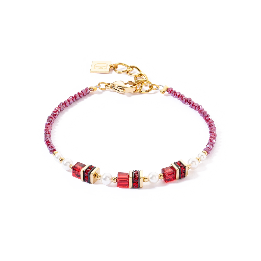 BRACELET Dame Sparkling Princess or-rouge 4567/30-0300 COEUR DE LION