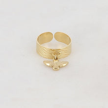 Charger l&#39;image dans la galerie, BAGUE Dame Ajustable pampille oiseau IKITA
