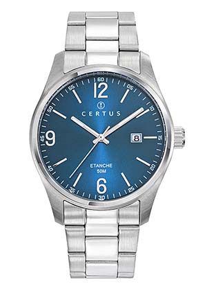 MONTRE Homme acier fond bleu CERTUS 616559