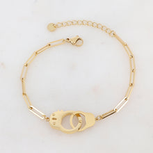 Charger l&#39;image dans la galerie, BRACELET Dame Menottes acier doré IKITA
