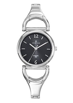Certus Montre Femme bbracelet Argenté fond noir 641405