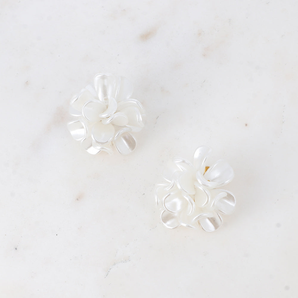 BOUCLES D'OREILLES Dame IRIS acier doré BOHM