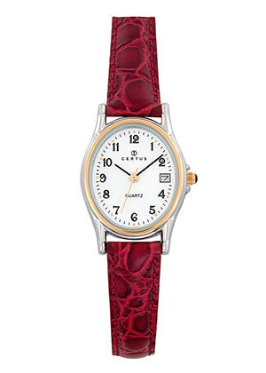MONTRE Dame cuir rouge 645325 CERTUS