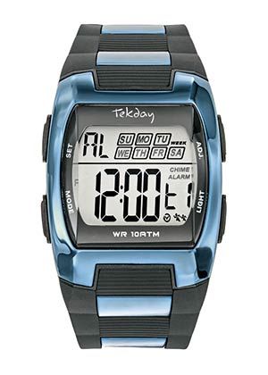 MONTRE Homme noire/bleue digitale TEKDAY 656239