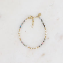 Charger l&#39;image dans la galerie, BRACELET Dame pierres naturelles  acier doré BOHM
