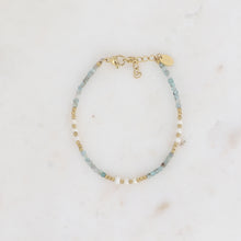 Charger l&#39;image dans la galerie, BRACELET Dame pierres naturelles  acier doré BOHM
