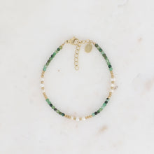 Charger l&#39;image dans la galerie, BRACELET Dame pierres naturelles  acier doré BOHM

