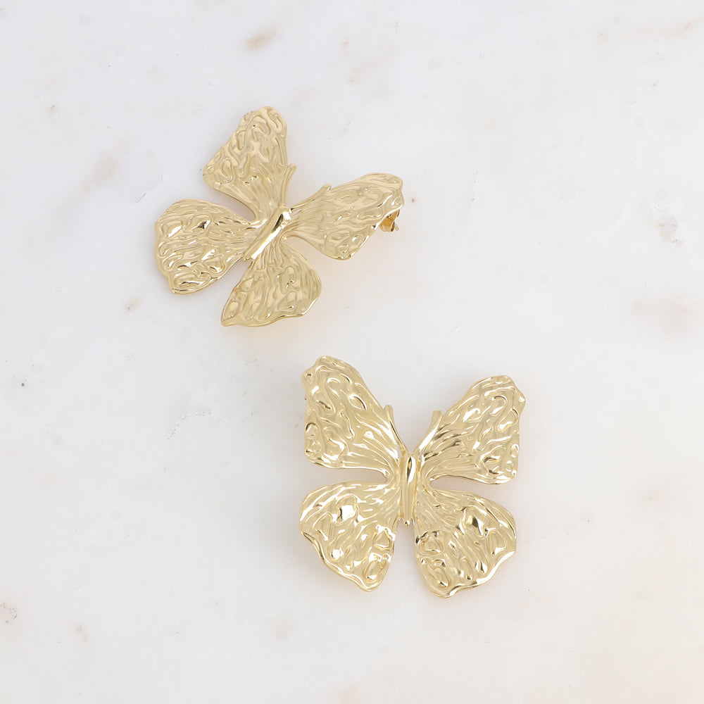 BOUCLES D'OREILLES Dame gros papillons  BOHM