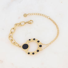 Charger l&#39;image dans la galerie, BRACELET Dame pièce émaillée acier doré
