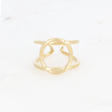 Charger l&#39;image dans la galerie, BAGUE AJUSTABLE Dame 2 rangs avec anneau IKITA
