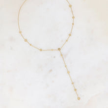 Charger l&#39;image dans la galerie, Collier Femme Y Ingrid - pastilles ronds martelés acier BOHM
