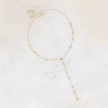 Charger l&#39;image dans la galerie, Collier Femme Y Ingrid - pastilles ronds martelés acier BOHM
