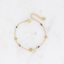 Charger l&#39;image dans la galerie, BRACELET Femme ACIER DORE BOHM PIERRES NATURELLES ET PASTILLES
