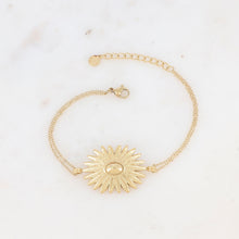 Charger l&#39;image dans la galerie, BRACELET Dame &quot;Feuillage&quot; acier inoxydable doré
