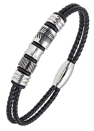 BRACELET Homme CUIR ET ACIER ALL BLACKS 682347