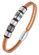 Charger l&#39;image dans la galerie, BRACELET Homme ALL BLACKS CUIR ET ACIER 682348
