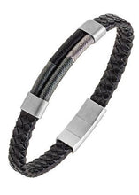 Charger l&#39;image dans la galerie, BRACELET Homme cuir NOIR ALL BLACKS 682411
