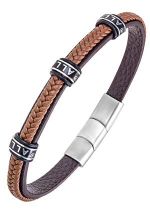 BRACELET Homme cuir marron clair ALL BLACKS 682443