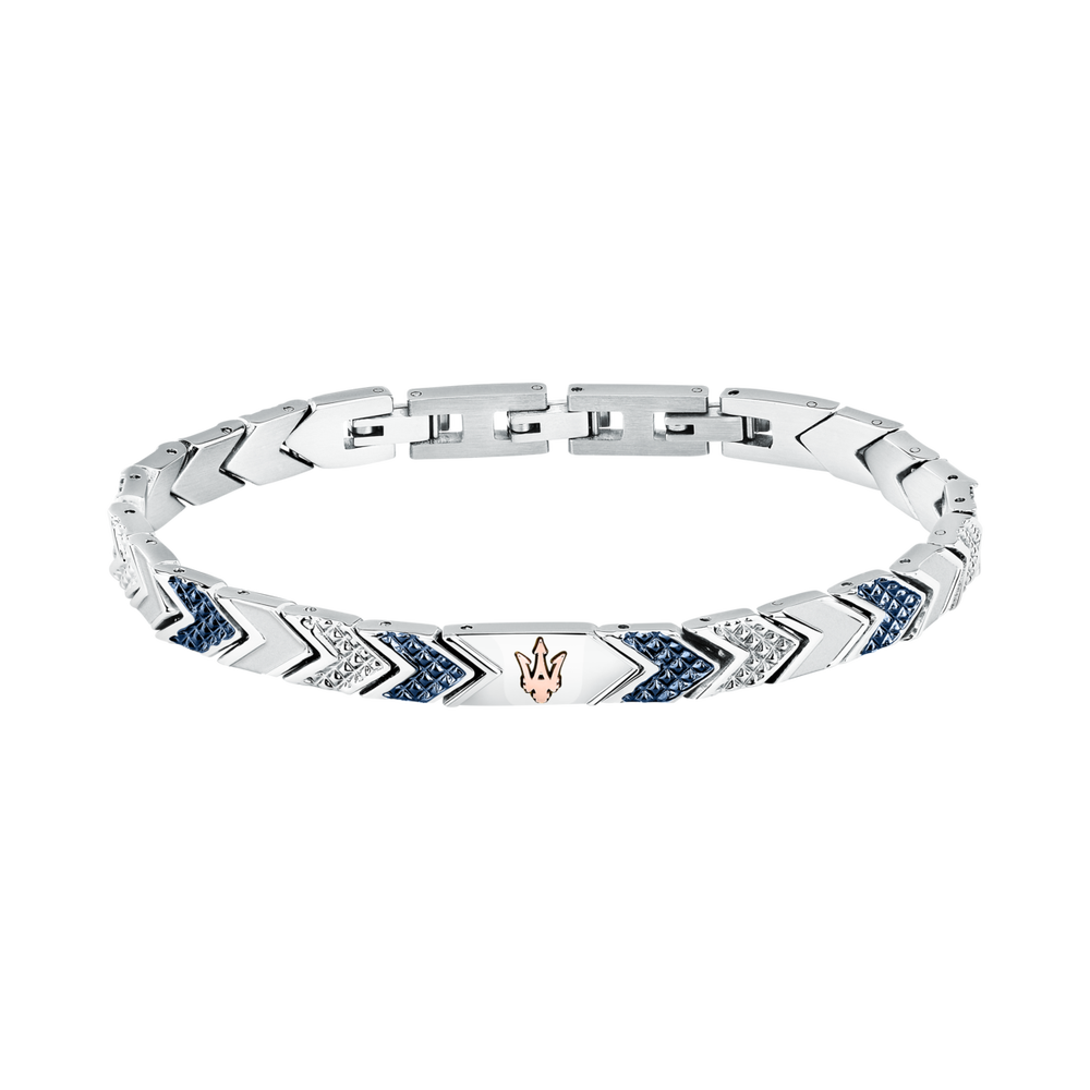 BRACELET Homme Acier Inoxydable à chevrons bleus MASERATI JM225AVD88