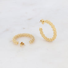 Charger l&#39;image dans la galerie, BOUCLES D&#39;OREILLES Dame créoles maille tissée BOHM
