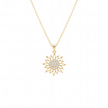 Charger l&#39;image dans la galerie, COLLIER Dame soleil empierré PLAQUE OR
