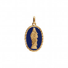 Charger l&#39;image dans la galerie, PENDENTIF Plaqué Or OVALE VIERGE ET L&#39;ENFANT

