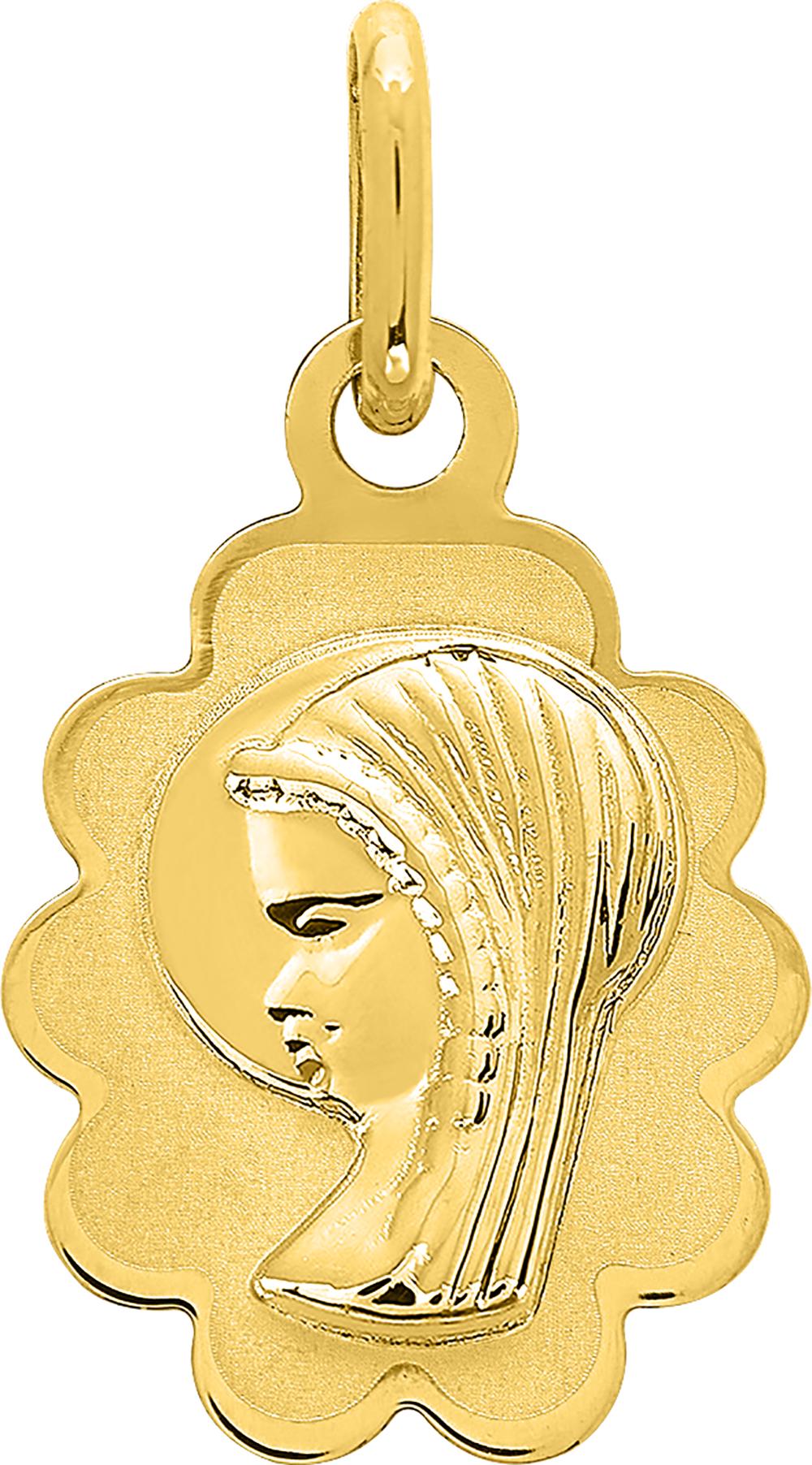 PENDENTIF VIERGE OR JAUNE 375/1000°