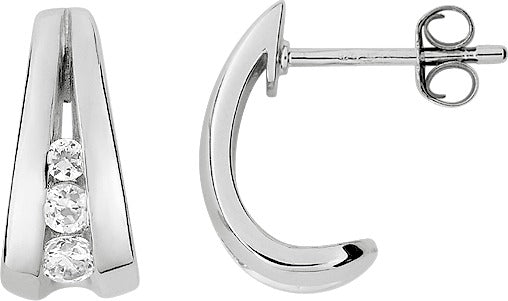BOUCLES D'OREILLES Dame Trilogie ARGENT