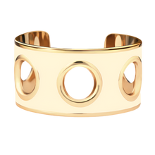 Charger l&#39;image dans la galerie, BRACELET Dame Manchette EYELET - Blanc Sable BANGLE-UP
