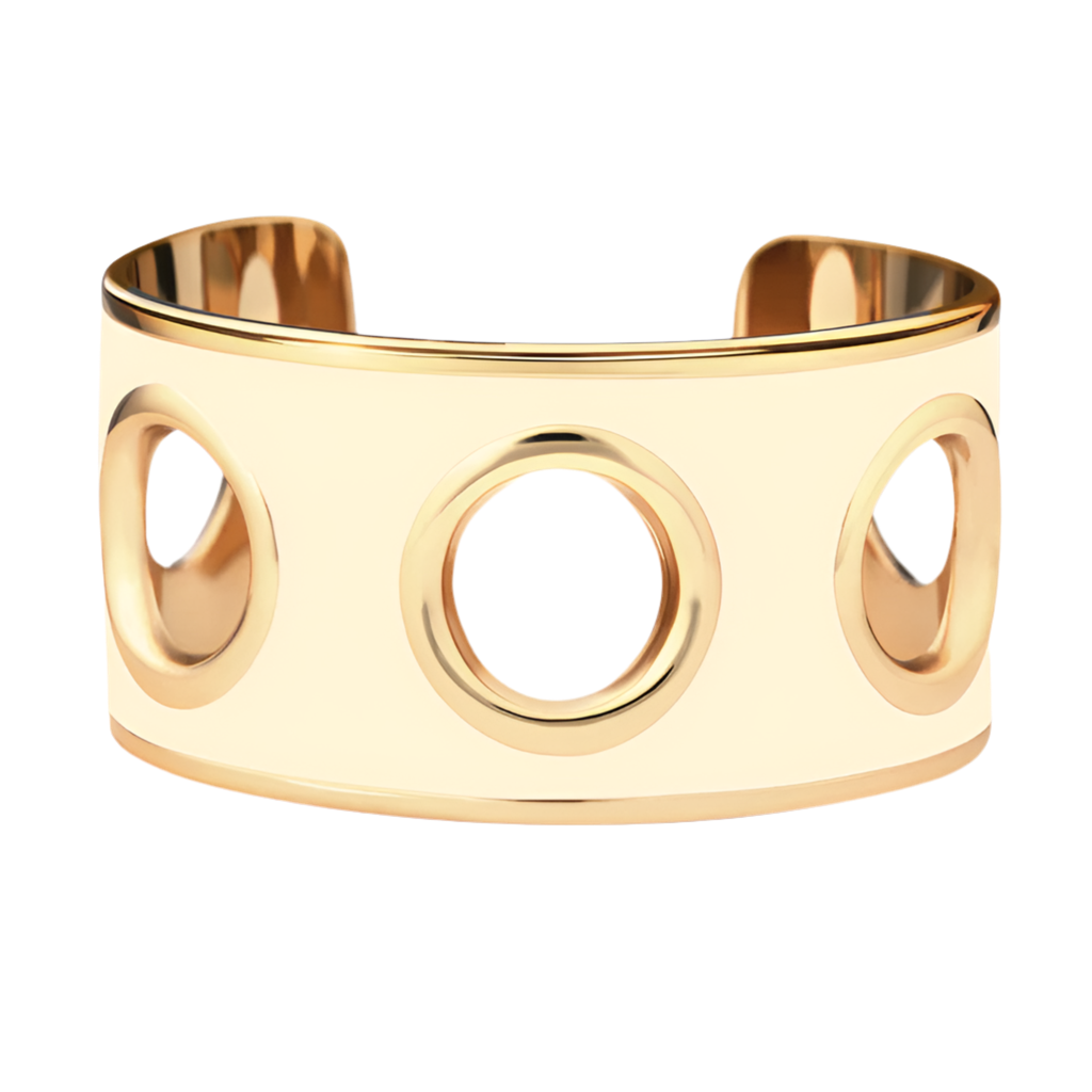 BRACELET Dame Manchette EYELET - Blanc Sable BANGLE-UP