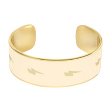 Charger l&#39;image dans la galerie, Jonc Dame Ziggy Large - Blanc sable BANGLE-UP BUP18-ZIG-BSO03

