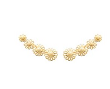 Charger l&#39;image dans la galerie, CONTOUR D&#39;OREILLES Dame MARGUERITES Plaqué or
