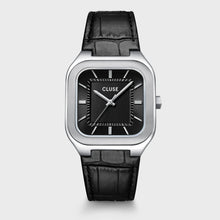 Charger l&#39;image dans la galerie, MONTRE Homme CLUSE Quadrus cuir noir CW25703
