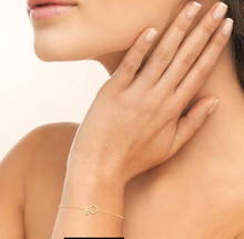 Charger l&#39;image dans la galerie, BRACELET Dame coeur et strass PLAQUE OR
