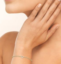 Charger l&#39;image dans la galerie, BRACELET Dame cordon réglable motif coeur ARGENT
