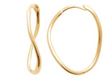 Charger l&#39;image dans la galerie, BOUCLES D&#39;OREILLES Dame créoles ondulées PLAQUE OR
