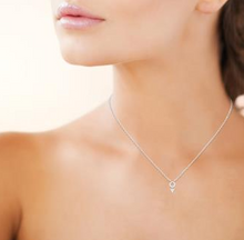Charger l&#39;image dans la galerie, COLLIER Dame empierré cercle + coeur ARGENT
