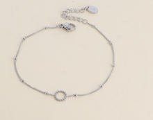 Charger l&#39;image dans la galerie, BRACELET Femme Acier  BOHM chaîne avec boules et cercle milgrain
