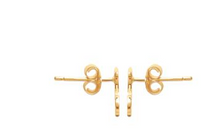 Charger l&#39;image dans la galerie, BOUCLES D OREILLES PLAQUE OR Enfant CHATON
