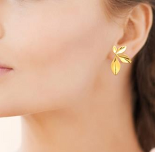 Charger l&#39;image dans la galerie, BOUCLES D OREILLES ACIER INOXYDABLE DORE

