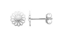 Charger l&#39;image dans la galerie, BOUCLES D&#39;OREILLES Dame puce &quot;fleur&quot; ARGENT
