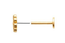 Charger l&#39;image dans la galerie, PIERCING D OREILLE Femme PLAQUE OR TIGE TITANE

