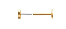 Charger l&#39;image dans la galerie, PIERCING PLAQUE OR TIGE TITANE OZ
