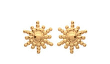 Charger l&#39;image dans la galerie, BOUCLE D OREILLE Dame puces soleil PLAQUE OR
