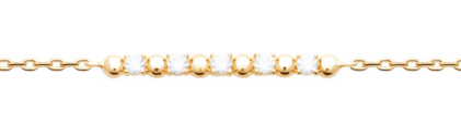 BRACELET Dame PLAQUE OR  5 OXYDES