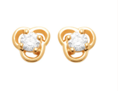 BOUCLES D OREILLES Femme  PLAQUE OR OXYDES