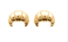 Charger l&#39;image dans la galerie, BOUCLES D OREILLES Femme PLAQUE OR croissant
