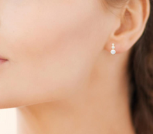 Charger l&#39;image dans la galerie, BOUCLES D&#39;OREILLES Dame empierrées PLAQUE OR
